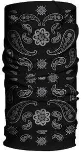 H.A.D. Multifunktionstuch Merino Wool INDIA PAISLEY BLACK