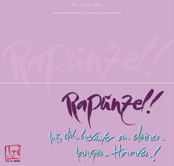 SIGNS by Jwala® Klappkarte "Rapunzel"